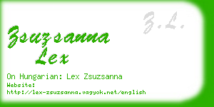 zsuzsanna lex business card